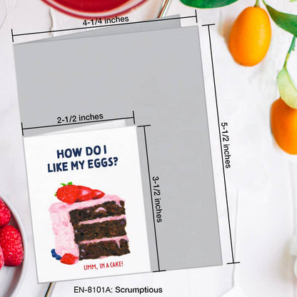 Scrumptious, Greeting Card (8101A), Enclosure, www.printedcanvas.com