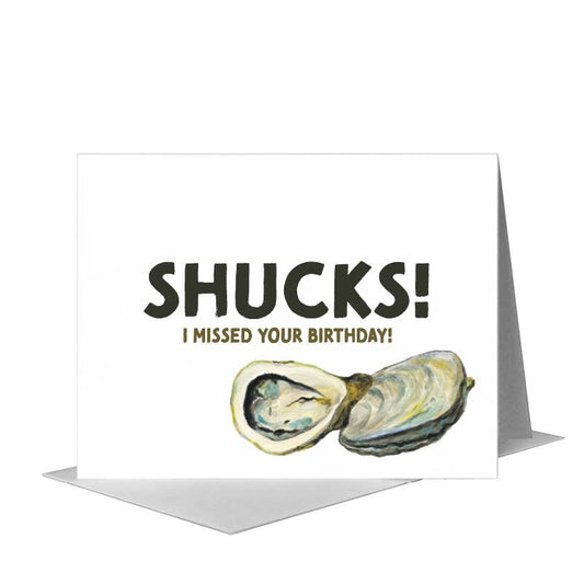 Oysters, Greeting Card (#8448D) A2 Card Front, www.printedcanvas.com