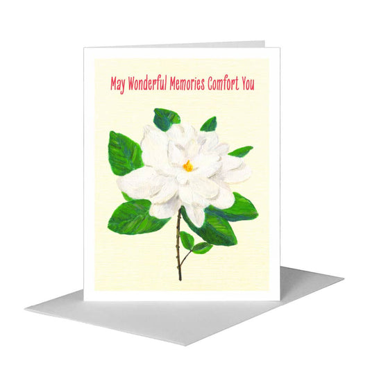 Gardenia, Greeting Card (#8339A) A2 Card Front, www.printedcanvas.com