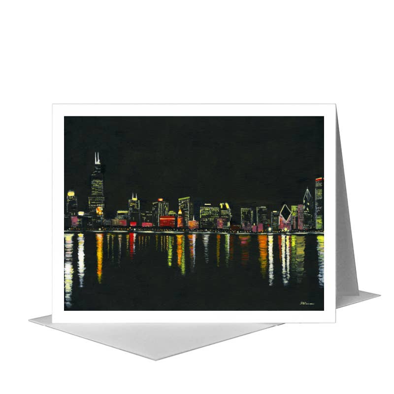 Eastern View, Chicago, Greeting Card (#7363A), A2 Card Front, www.printedcanvas.com