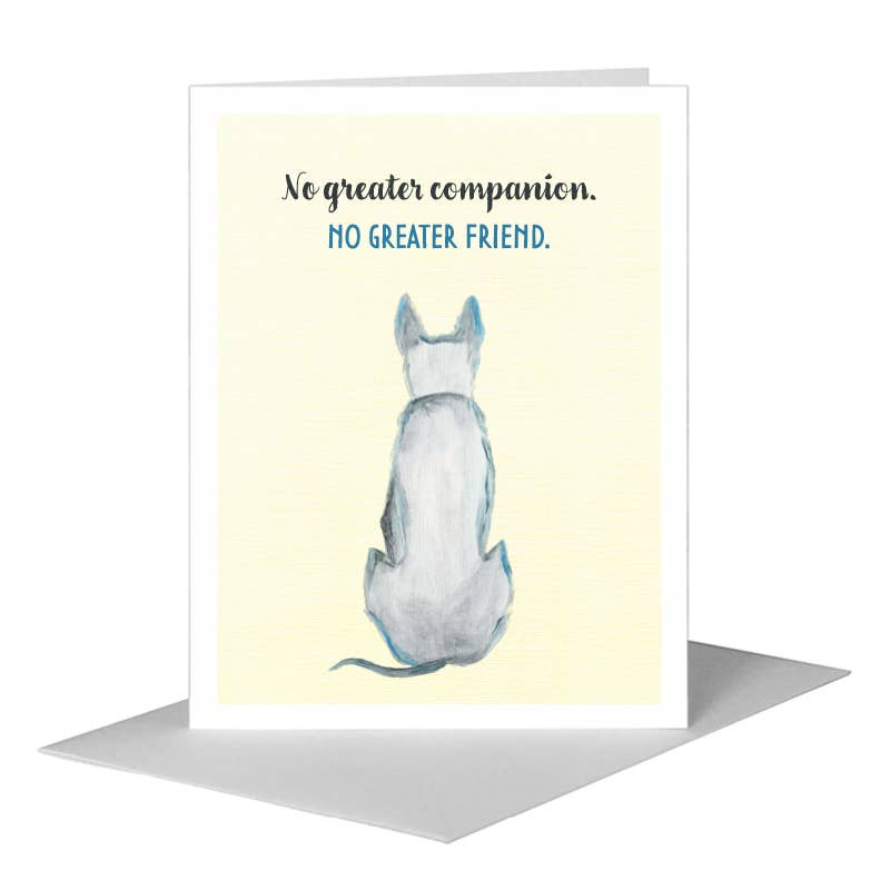 Dog on Guard, Greeting Card (#8018C) A2 Card Front, www.printedcanvas.com