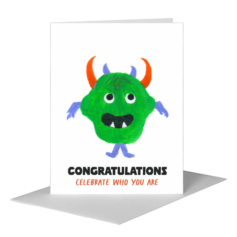 Monster - Randy, Greeting Card (#8663B), A2 Card Front, www.printedcanvas.com