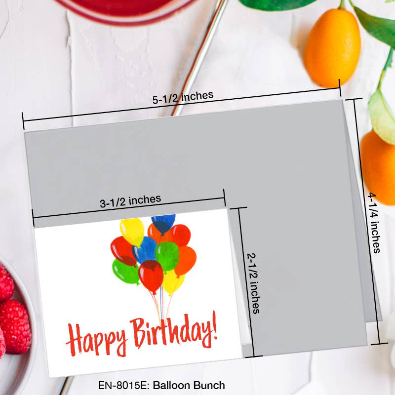 Balloon Bunch, Greeting Card (8015E), Enclosure, www.printedcanvas.com