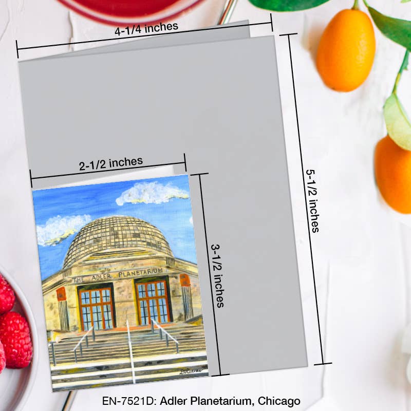Adler Planetarium, Chicago, Greeting Card (7521D), Enclosure Card, www.printedcanvas.com