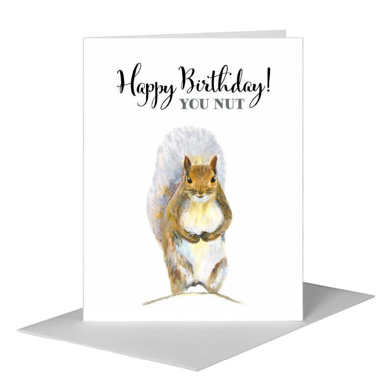 Squirrel in Thought, Greeting Card (#8670A), A2 Card Front, www.printedcanvas.com