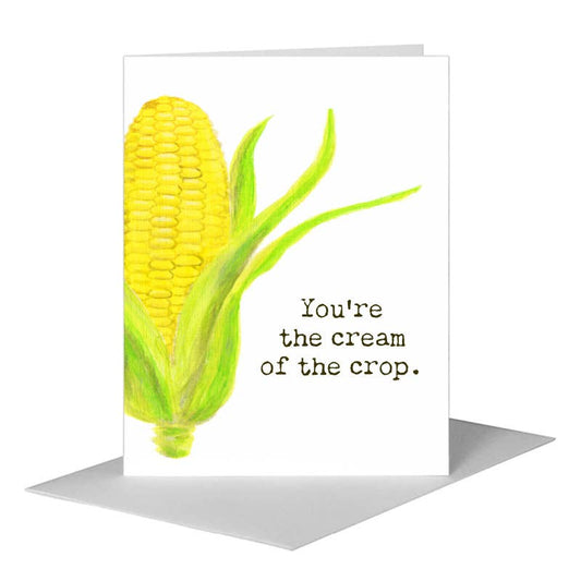Corn, Greeting Card (#8637G) A2 Card Front, www.printedcanvas.com