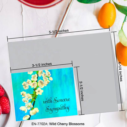 Wild Cherry Blossoms, Greeting Card (7702A), Enclosure, www.printedcanvas.com