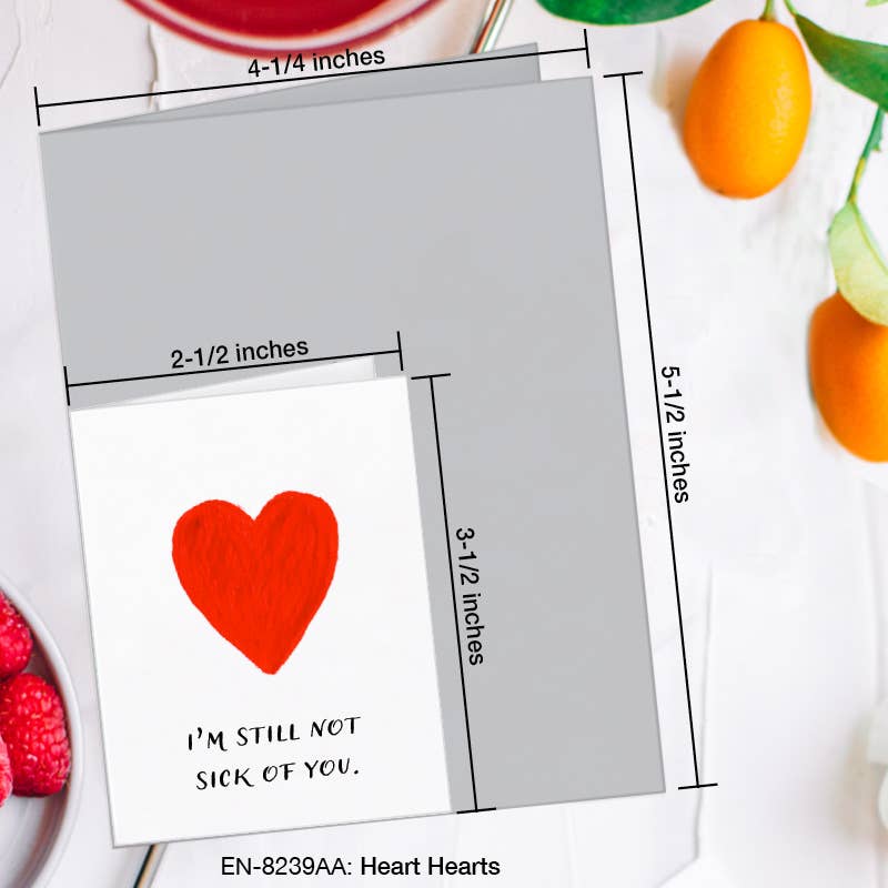 Heart Hearts, Greeting Card (8239AA), Enclosure, www.printedcanvas.com