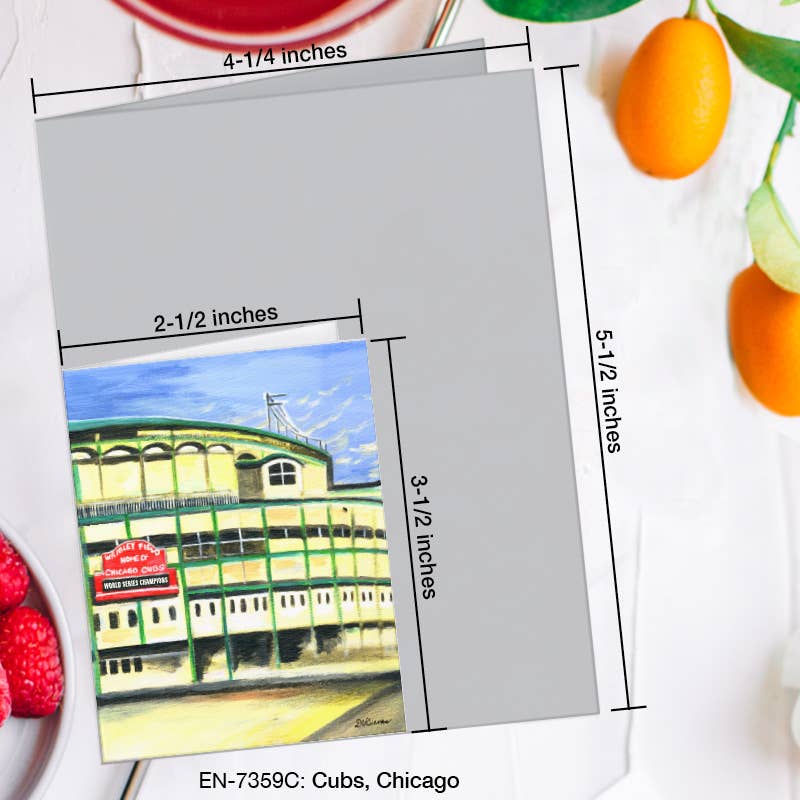 Cubs, Chicago, Greeting Card (7359C), Enclosure Card, www.printedcanvas.com