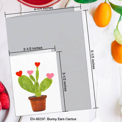 Bunny Ears Cactus, Greeting Card (8625F), Enclosure, www.printedcanvas.com