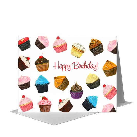 Cupcake Filled, Greeting Card (#7936B) A2 Card Front, www.printedcanvas.com
