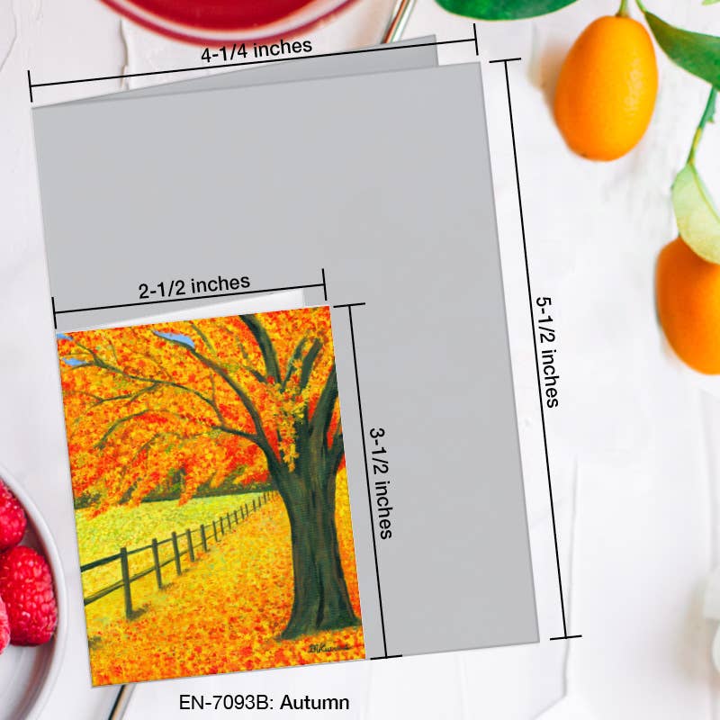 Autumn, Greeting Card (7093B), Enclosure Card, www.printedcanvas.com