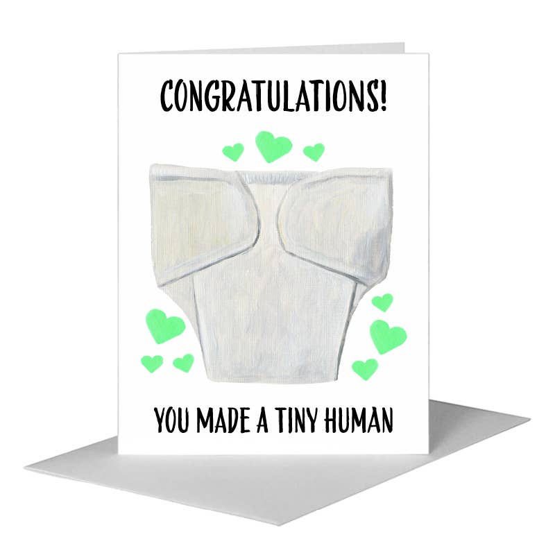 Diaper, Greeting Card (#7946CB) A2 Card Front, www.printedcanvas.com