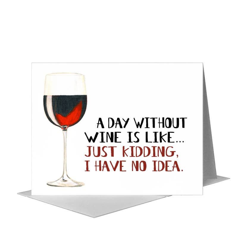 Vino, Greeting Card (#8438R) A2 Card Front, www.printedcanvas.com