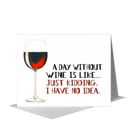 Vino, Greeting Card (#8438R) A2 Card Front, www.printedcanvas.com
