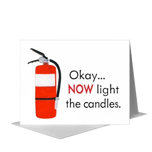 Extinguisher, Greeting Card (#8610A) A2 Card Front, www.printedcanvas.com