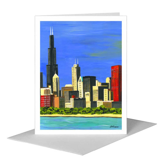 Willis Tower, Chicago, Greeting Card (#7364G) A2 Card Front, www.printedcanvas.com