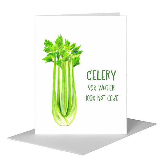 Celery, Greeting Card (#8479C) A2 Card Front, www.printedcanvas.com