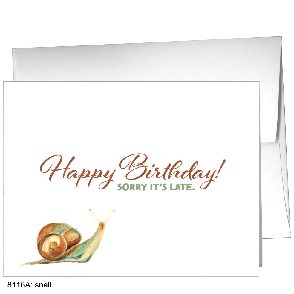 Snail, Greeting Card (8116A), A2 Card, printedcanvas.com