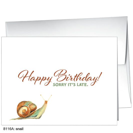 Snail, Greeting Card (8116A), A2 Card Front, www.printedcanvas.com