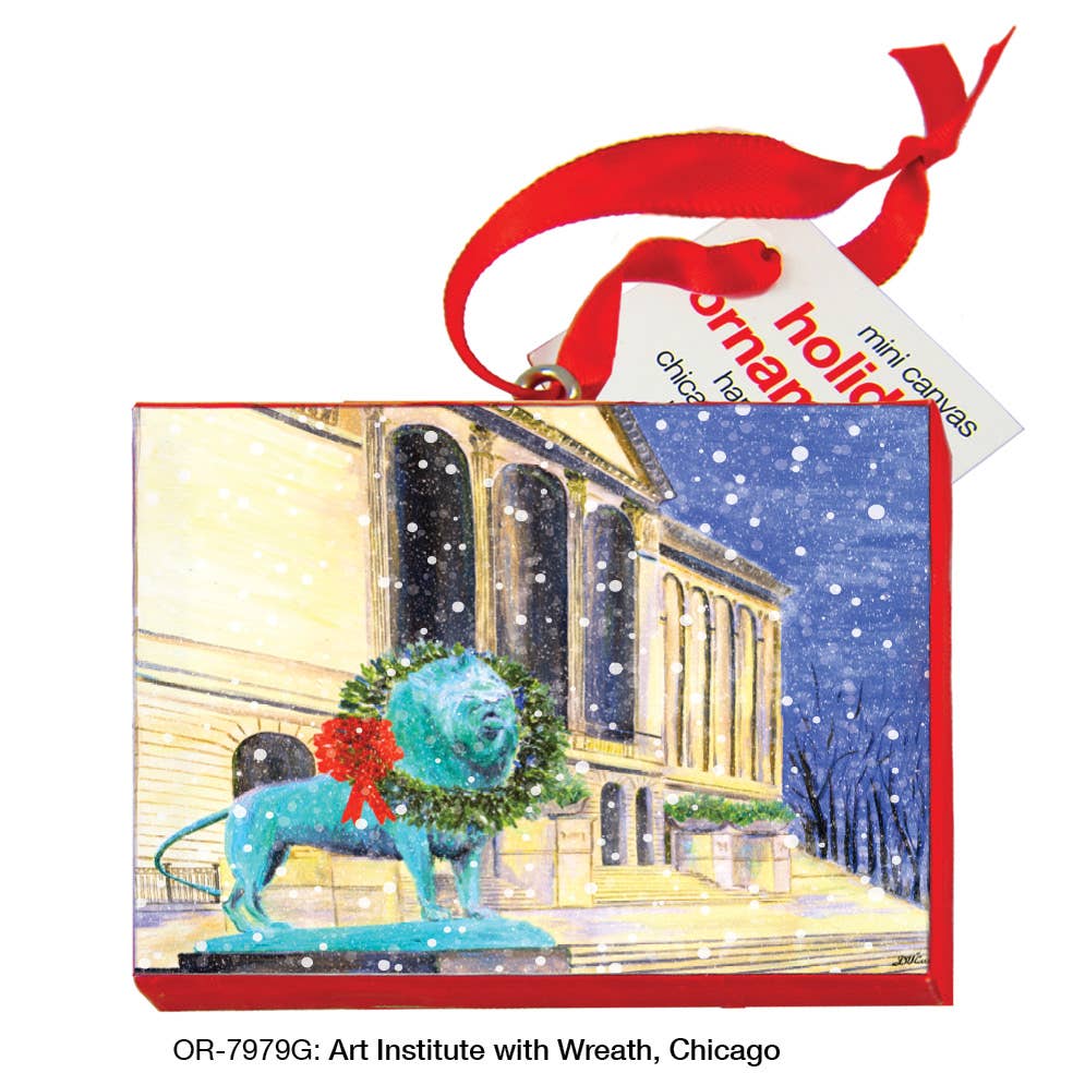 Art Institute With Wreath, Chicago, Ornament (OR-7979G)