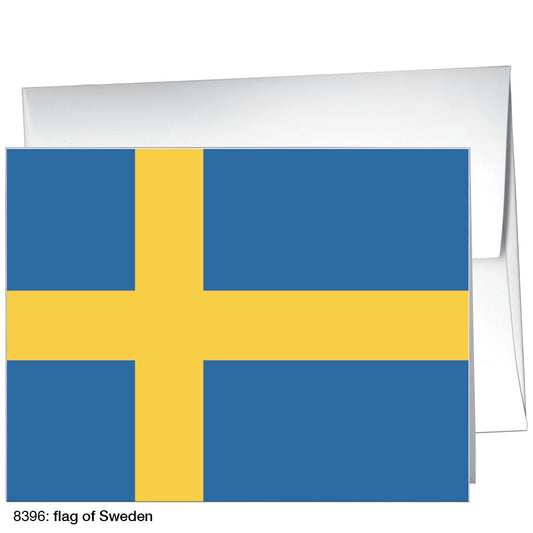 Flag of Sweden, Greeting Card (8396A), A2 Card Front, www.printedcanvas.com