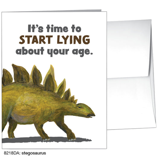 Stegosaurus, Greeting Card (8218DA), A2 Card Front, www.printedcanvas.com