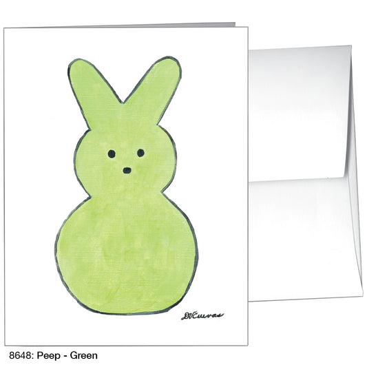 Peep - Green, Greeting Card (8648), A2, printedcanvas.com