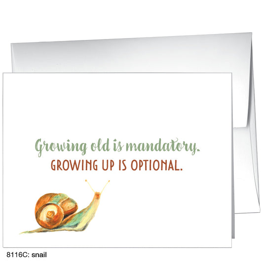 Snail, Greeting Card (8116C), A2, printedcanvas.com