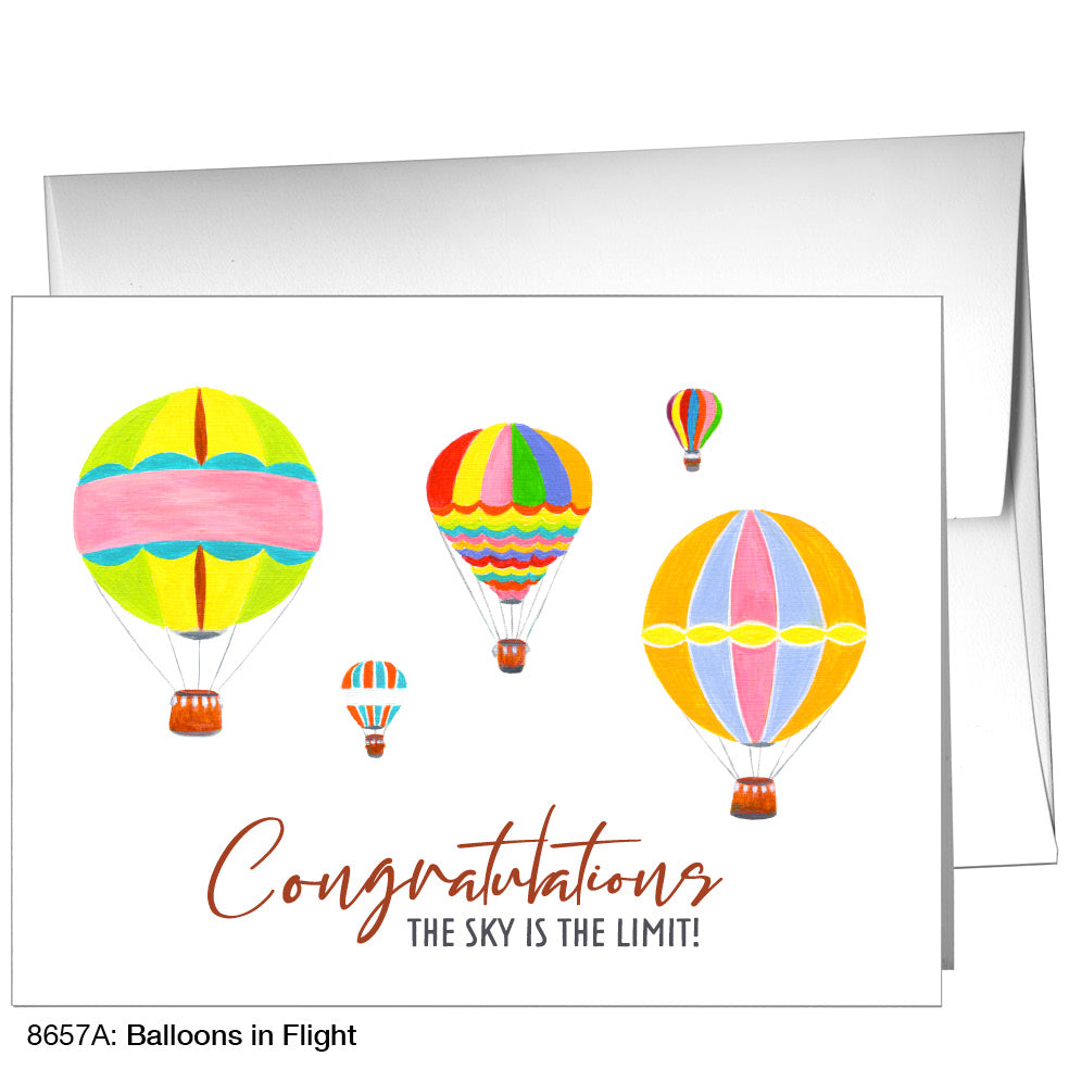 Balloons In Flight, Greeting Card (8657A), A2, printedcanvas.com