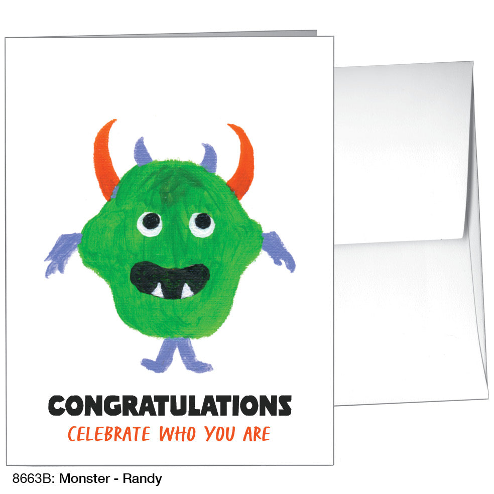 Monster - Randy, Greeting Card (8663B), A2 Card, printedcanvas.com