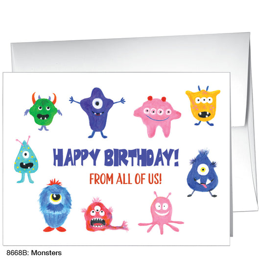 Monsters, Greeting Card (8668B), A2 Card, www.printedcanvas.com