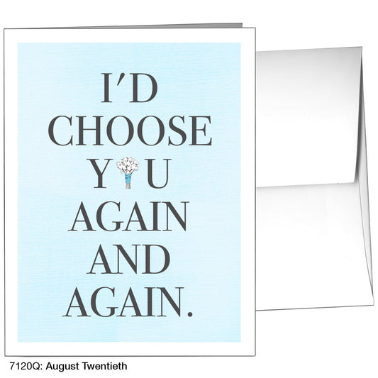 August Twentieth, Greeting Card (7120Q), A2 Card Front, www.printedcanvas.com