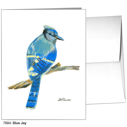Blue Jay, Greeting Card (7694F), A2 Card Front, www.printedcanvas.com