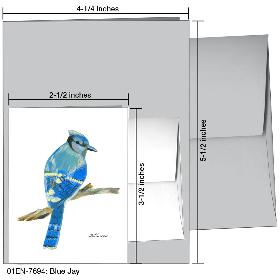 Blue Jay, Greeting Card (7694F), Enclosure Card, www.printedcanvas.com