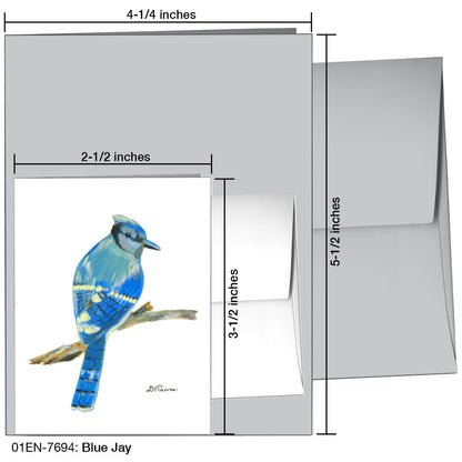 Blue Jay, Greeting Card (7694F), Enclosure Card, www.printedcanvas.com