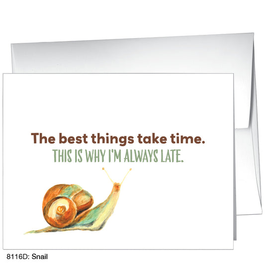 Snail, Greeting Card (8116D), A2, printedcanvas.com