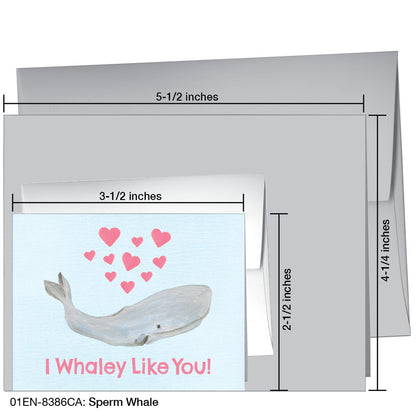 Sperm Whale, Greeting Card (8386CA), Enclosure, printedcanvas.com