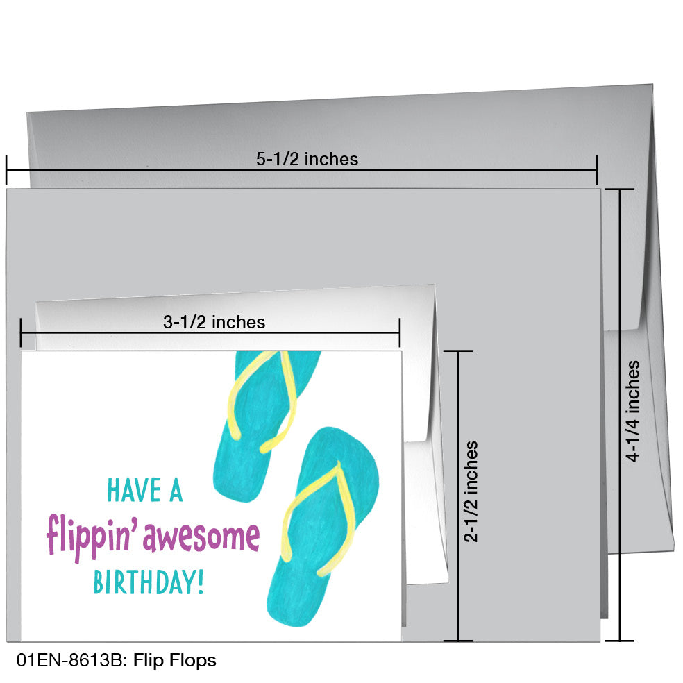 Flip Flops, Greeting Card (8613B), Enclosure Card, printedcanvas.com