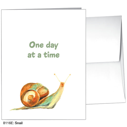 Snail, Greeting Card (8116E), A2, printedcanvas.com
