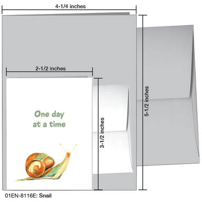 Snail, Greeting Card (8116E), Enclosure, printedcanvas.com