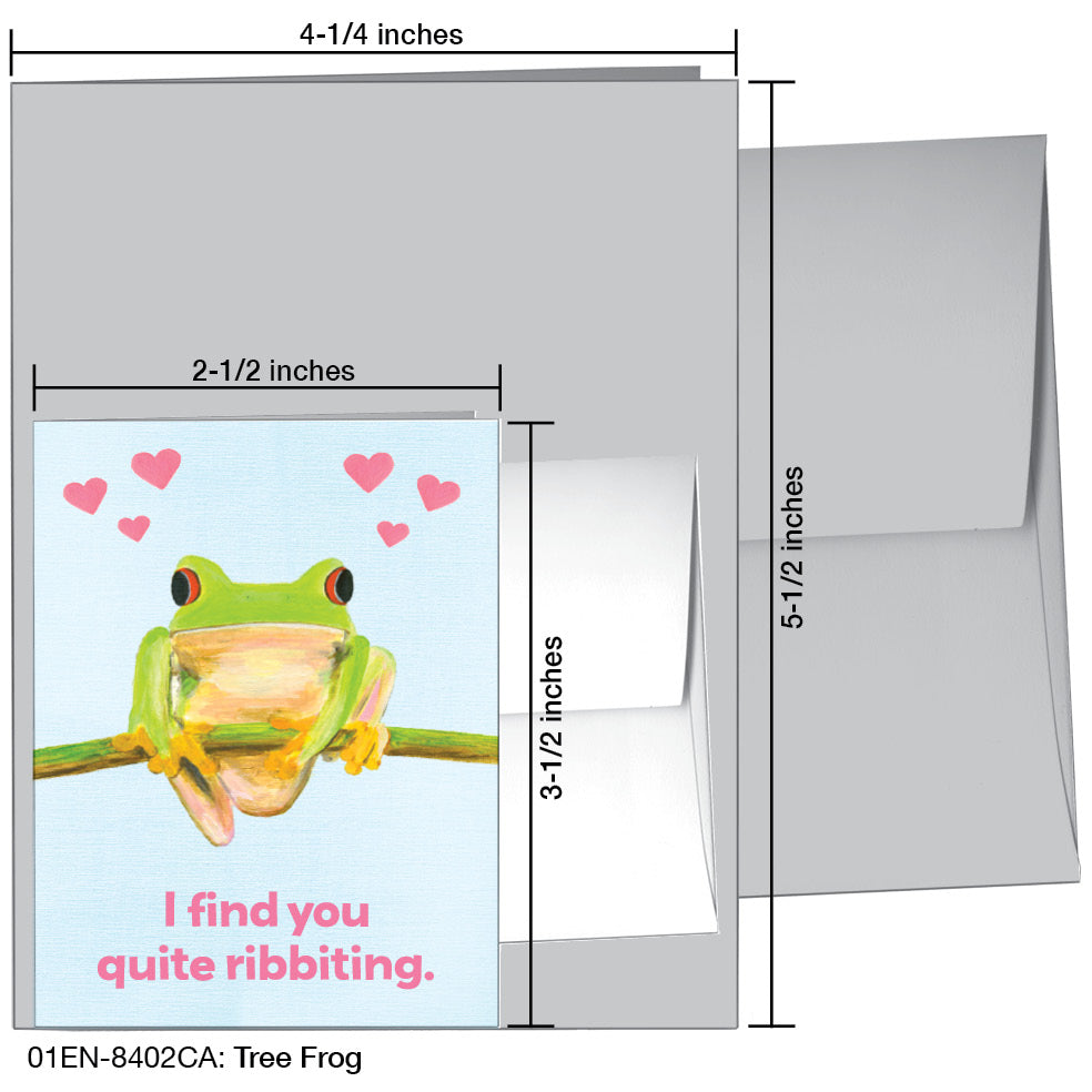 Tree Frog, Greeting Card (8402CA), Enclosure, printedcanvas.com