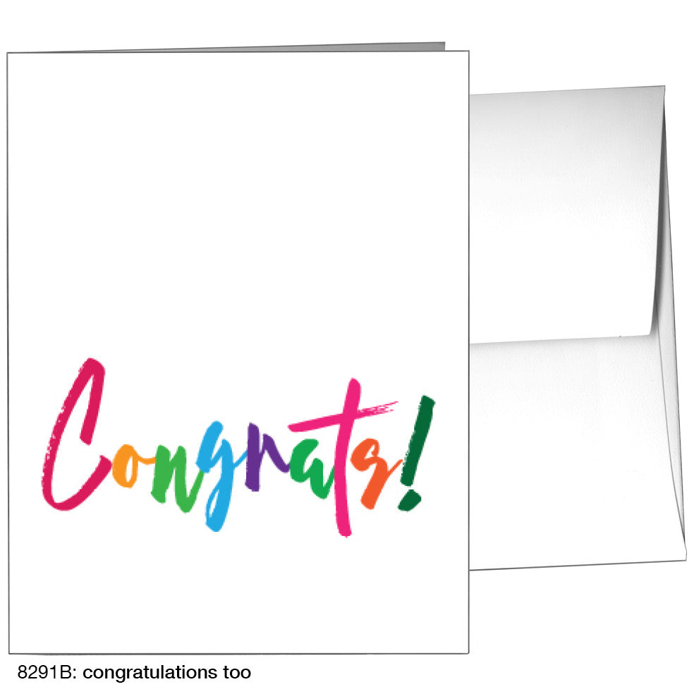 Congratulations Too, Greeting Card (8291B), A2, printedcanvas.com