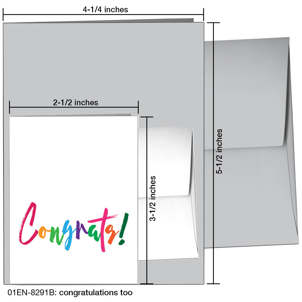 Congratulations Too, Greeting Card (8291B), Enclosure, printedcanvas.com