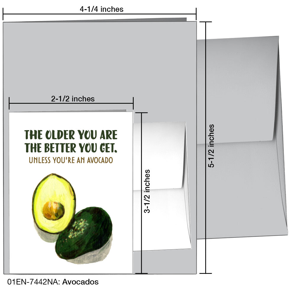 Avocados, Greeting Card (7442NA), Enclosure, printedcanvas.com