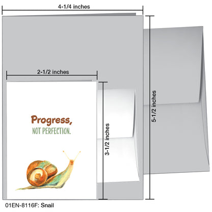Snail, Greeting Card (8116F), Enclosure Card, www.printedcanvas.com