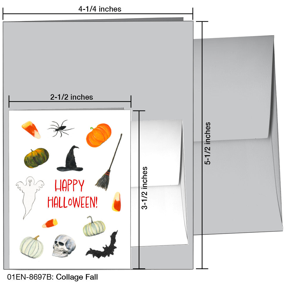 Collage Fall, Greeting Card (8697B), Enclosure Card, www.printedcanvas.com