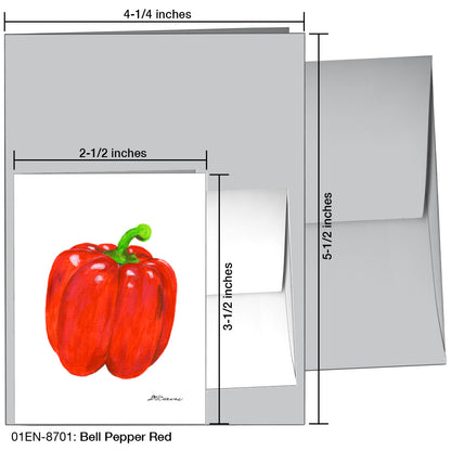 Bell Pepper Red, Greeting Card (8701A), Enclosure Card, www.printedcanvas.com