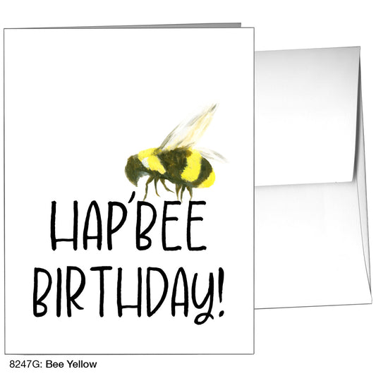 Bee Yellow, Greeting Card (8247G), A2, printedcanvas.com