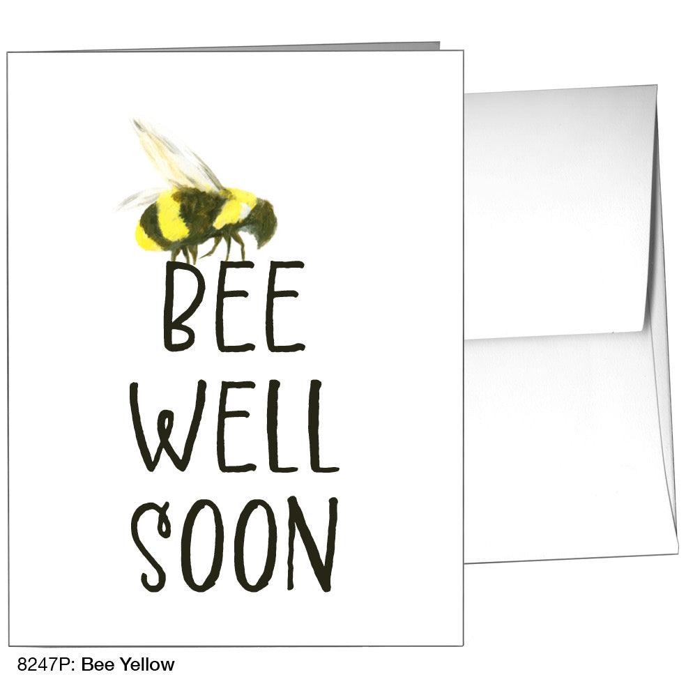 Bee Yellow, Greeting Card (8247P), A2 Card Front, www.printedcanvas.com